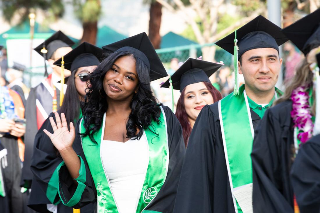 students at graduation