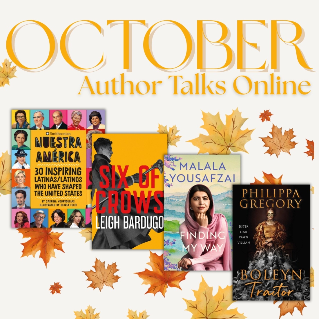 Author Talks for October