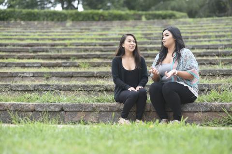 Two students chatting