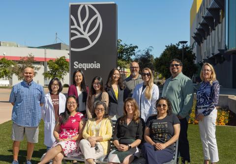 Biology full-time faculty and staff group photo, May 2024